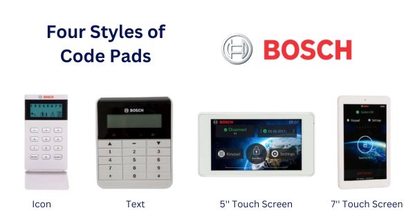 Bosch Solution 3000 4 Styles of Code Pads Easy to Use CTC