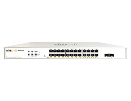 WI-TEK Cloud Easy SMART 24 Ports Poe Switch, WI-PCES326GF V2