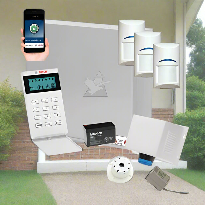 Bosch Solution 3000 Alarm System with 3 x Gen 2 Quad Detectors+ Icon Code pad+ IP Module