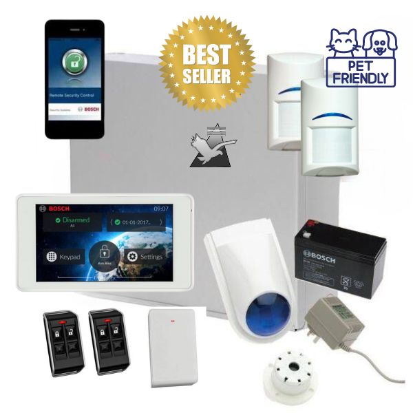 Bosch Solution 3000 Alarm System with 2 x Wireless Detectors + 5" Touch Screen Code pad+IP Module