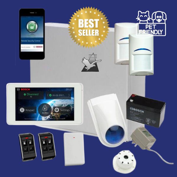 Bosch Solution 3000 Alarm System with 2 x Wireless Detectors + 5" Touch Screen Code pad+IP Module