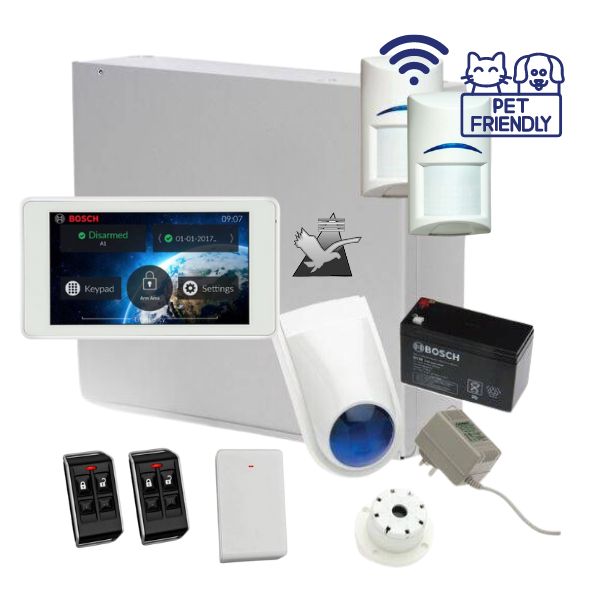 Bosch Solution 3000 Alarm System with 2 x Wireless Detectors + 5" Touch Screen Code pad