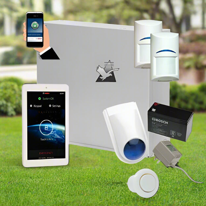 Bosch Solution 2000 Alarm System with 2 x PIR Detectors+ 7" Touch Screen Code pad+ IP Module