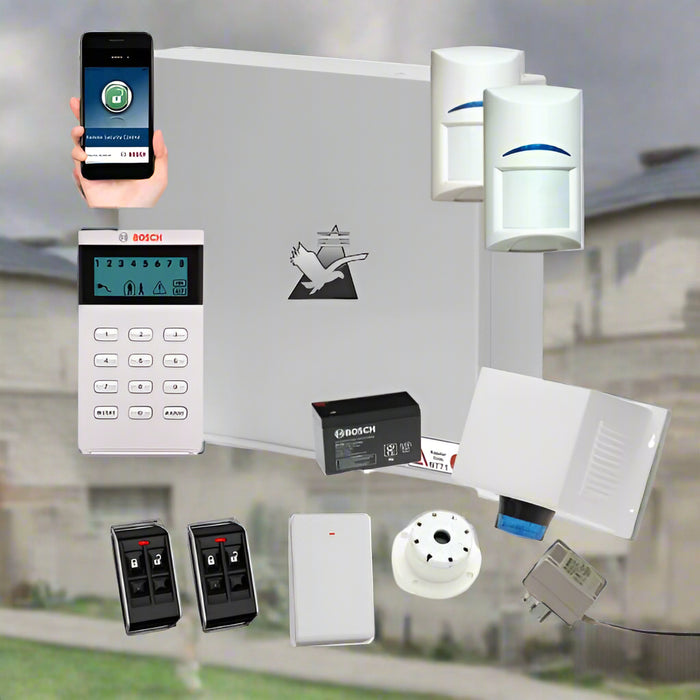 Bosch Solution 3000 Alarm System with 2 x Wireless Detectors+ Icon Code pad + Deluxe Remote Kit+IP Module-CTC Communications