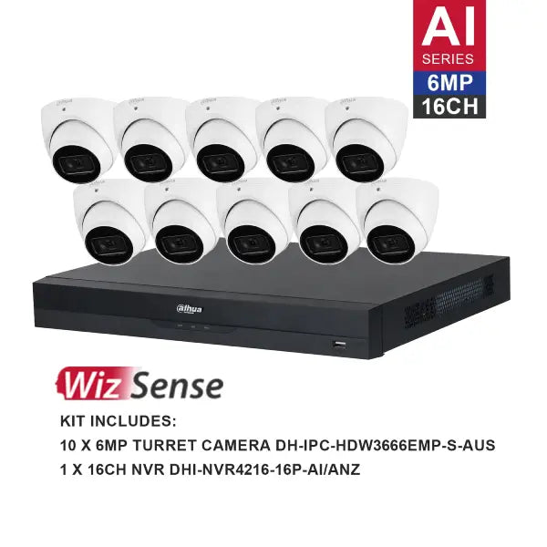 Dahua 6MP Surveillance Kit 16 Channel NVR, DH-K61610T-CTC Communications