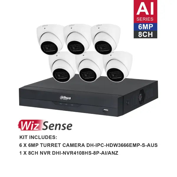 Dahua 6MP Surveillance Kit 8 Channel Kit, DH-K6086T