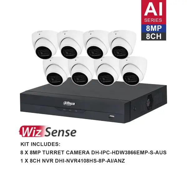 Dahua 8MP Surveillance Kit 8 Channel NVR, DH-K8088T