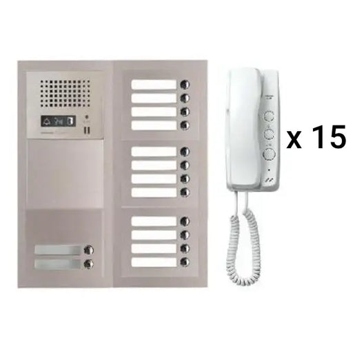 Aiphone GT-15H 15 Apartment Multi Tenant Audio Handset Intercom System Set(GT-1D)