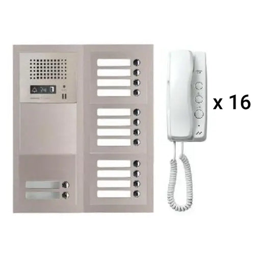 Aiphone GT-16H 16 Apartment Multi Tenant Audio Handset Intercom System Set(GT-1D)