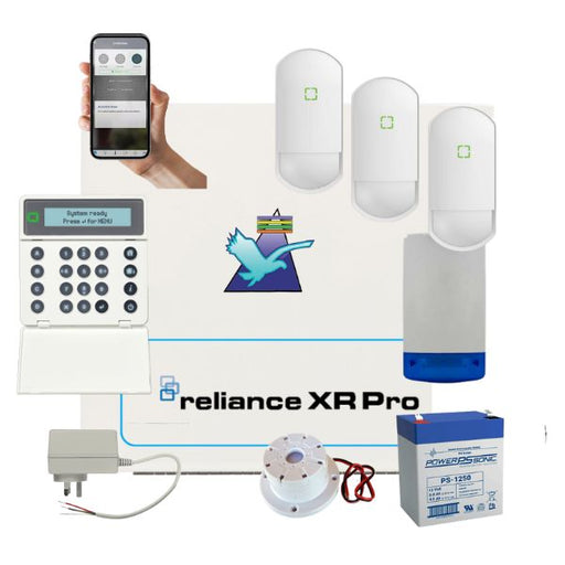 Hills Security Alarm System Reliance XRPro with Optex Detectors