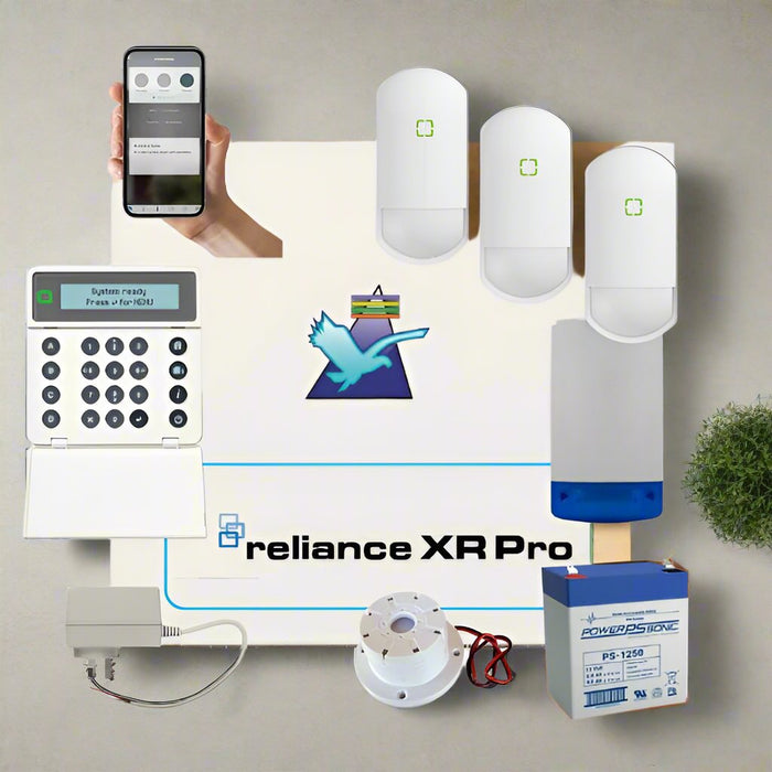 Hills Security Alarm System Reliance XRPro with Optex Detectors