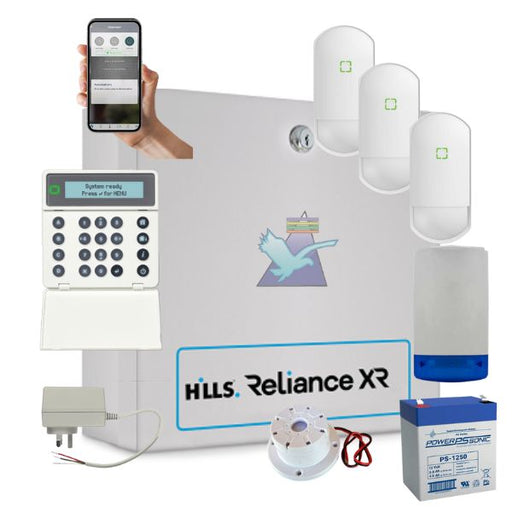 Hills Security Alarm System Reliance XR with Optex Detectors-CTC Communications