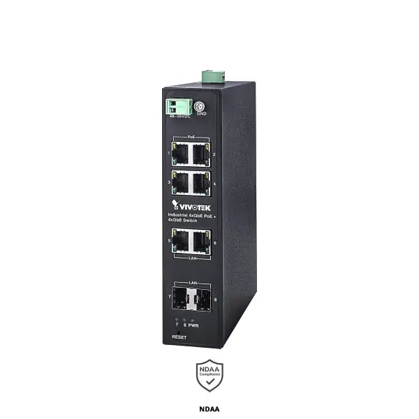 VIVOTEK INDUSTRIAL 4-PORT POE SWITCH