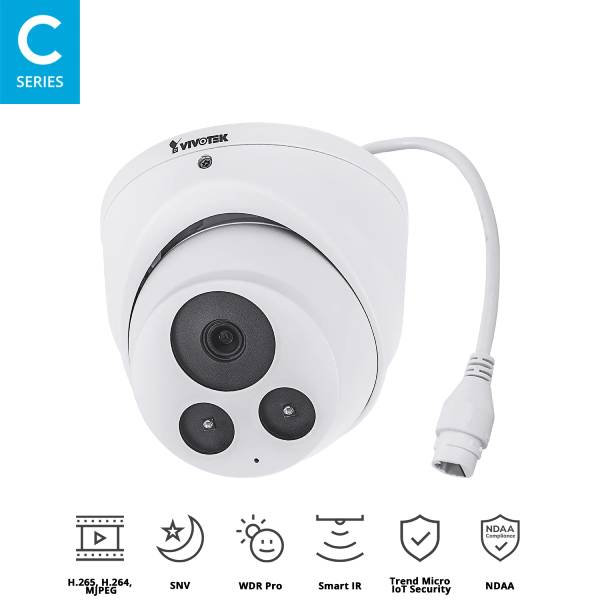 Vivotek Turret Security Camera 5MP Fixed Lens,IT9380-H 2.8MM