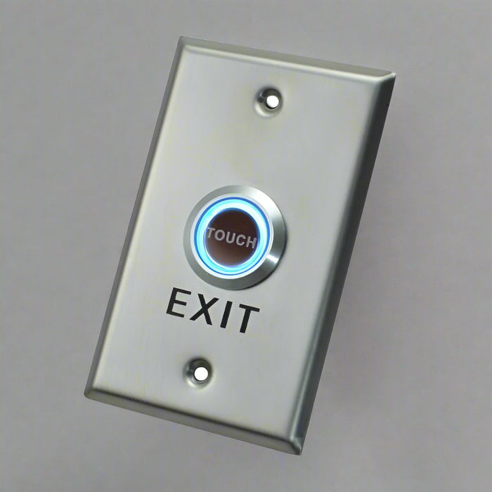 X2 Touch Exit Button, Stainless Steel - Small, SPDT, 12VDC, X2-EXIT-004-Exit Buttons-CTC Communications