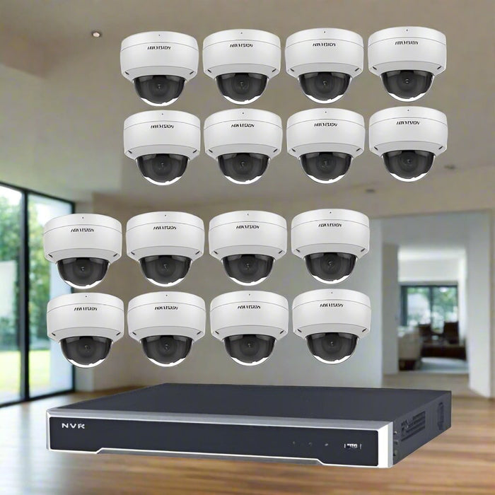 Hikvision CCTV Kit, AcuSense, 16 x 6MP Dome, 16CH NVR with 3TB HDD