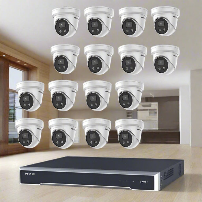 Hikvision CCTV Kit, AcuSense, 16 x 6MP Turret, 16CH NVR with 3TB HDD