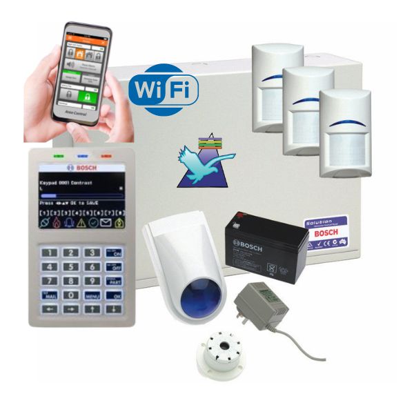 Bosch Solution 6000 Alarm System Wi-Fi Kit, 3 X Standard Detectors ...