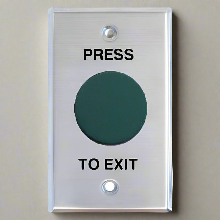 Press to Exit, Heavy Duty Mushroom, Green, IP66, Vandalproof