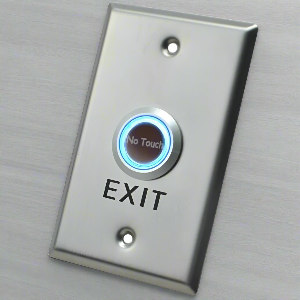 X2 Touchless Exit Button, Stainless Steel - Large, SPDT, 12VDC, X2-EXIT-006